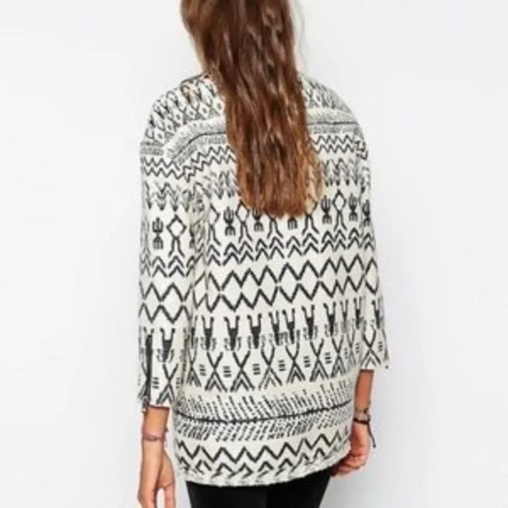 NEW Maison Scotch Scotch & Soda Jolie Vanabonde Aztec Southwest Print Car Coat - Picture 14 of 14